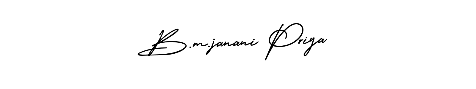 Design your own signature with our free online signature maker. With this signature software, you can create a handwritten (AmerikaSignatureDemo-Regular) signature for name B.m.janani Priya. B.m.janani Priya signature style 3 images and pictures png