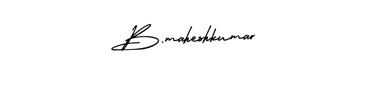 How to make B.maheshkumar name signature. Use AmerikaSignatureDemo-Regular style for creating short signs online. This is the latest handwritten sign. B.maheshkumar signature style 3 images and pictures png
