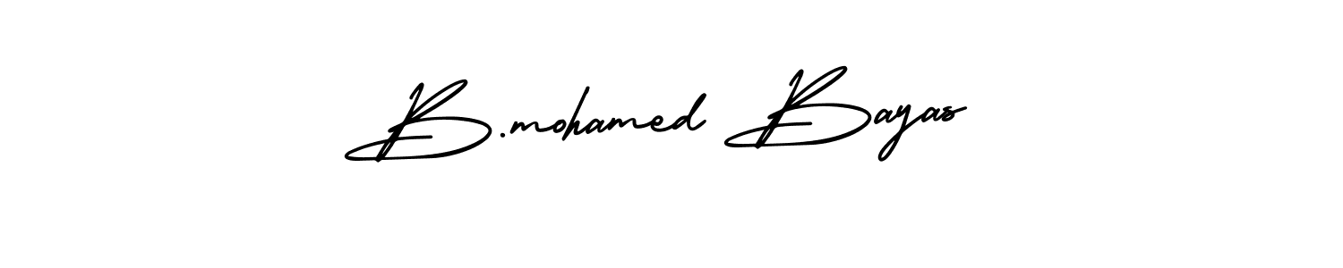 AmerikaSignatureDemo-Regular is a professional signature style that is perfect for those who want to add a touch of class to their signature. It is also a great choice for those who want to make their signature more unique. Get B.mohamed Bayas name to fancy signature for free. B.mohamed Bayas signature style 3 images and pictures png