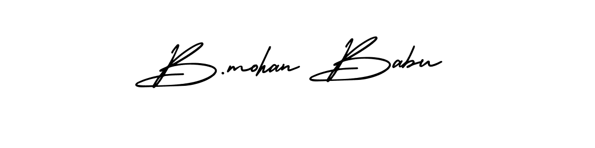 Make a beautiful signature design for name B.mohan Babu. With this signature (AmerikaSignatureDemo-Regular) style, you can create a handwritten signature for free. B.mohan Babu signature style 3 images and pictures png