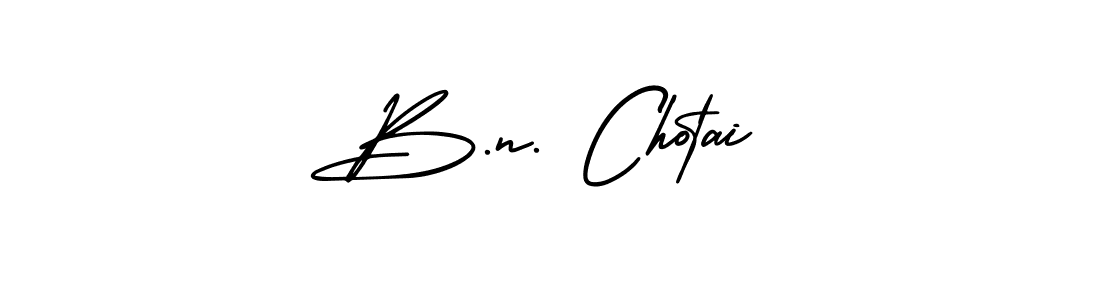 You should practise on your own different ways (AmerikaSignatureDemo-Regular) to write your name (B.n. Chotai) in signature. don't let someone else do it for you. B.n. Chotai signature style 3 images and pictures png
