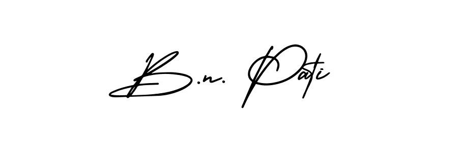 AmerikaSignatureDemo-Regular is a professional signature style that is perfect for those who want to add a touch of class to their signature. It is also a great choice for those who want to make their signature more unique. Get B.n. Pati name to fancy signature for free. B.n. Pati signature style 3 images and pictures png