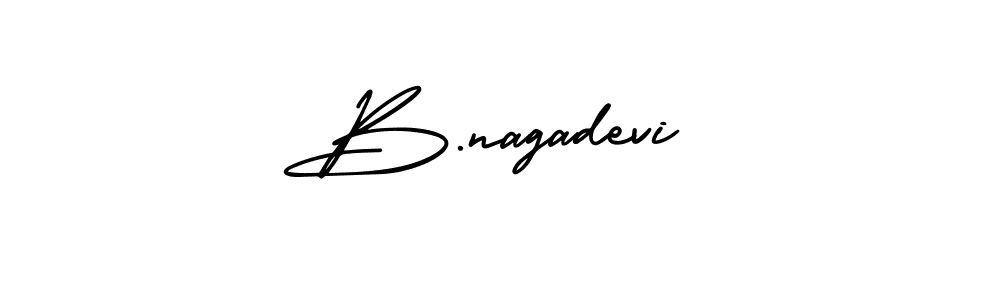 Design your own signature with our free online signature maker. With this signature software, you can create a handwritten (AmerikaSignatureDemo-Regular) signature for name B.nagadevi. B.nagadevi signature style 3 images and pictures png