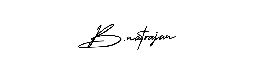 Create a beautiful signature design for name B.natrajan. With this signature (AmerikaSignatureDemo-Regular) fonts, you can make a handwritten signature for free. B.natrajan signature style 3 images and pictures png