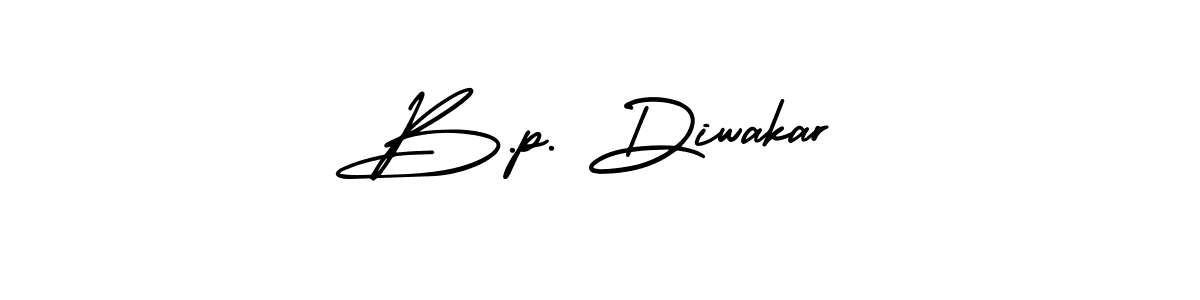 Create a beautiful signature design for name B.p. Diwakar. With this signature (AmerikaSignatureDemo-Regular) fonts, you can make a handwritten signature for free. B.p. Diwakar signature style 3 images and pictures png