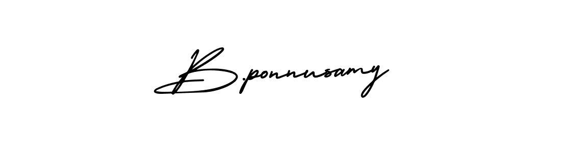 The best way (AmerikaSignatureDemo-Regular) to make a short signature is to pick only two or three words in your name. The name B.ponnusamy include a total of six letters. For converting this name. B.ponnusamy signature style 3 images and pictures png