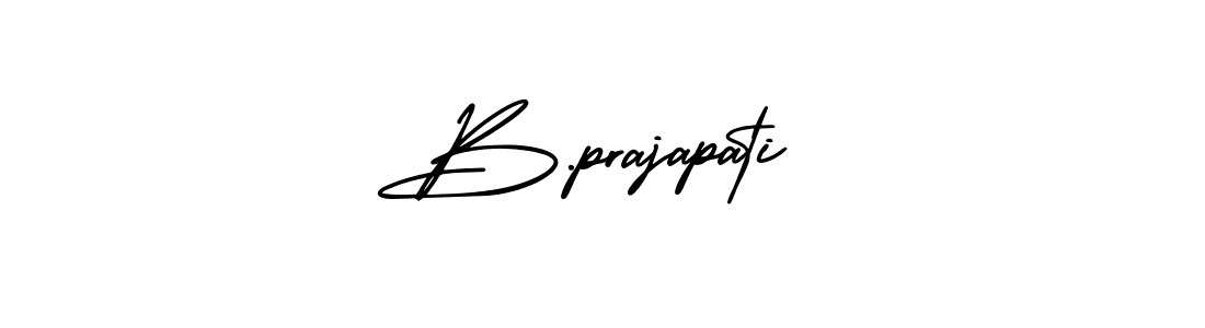 How to make B.prajapati name signature. Use AmerikaSignatureDemo-Regular style for creating short signs online. This is the latest handwritten sign. B.prajapati signature style 3 images and pictures png