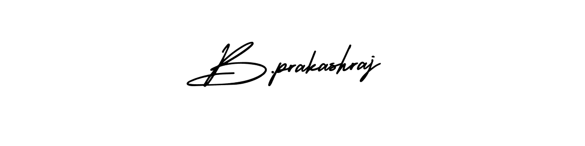How to make B.prakashraj name signature. Use AmerikaSignatureDemo-Regular style for creating short signs online. This is the latest handwritten sign. B.prakashraj signature style 3 images and pictures png