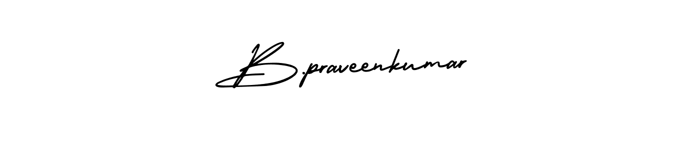 Make a beautiful signature design for name B.praveenkumar. With this signature (AmerikaSignatureDemo-Regular) style, you can create a handwritten signature for free. B.praveenkumar signature style 3 images and pictures png