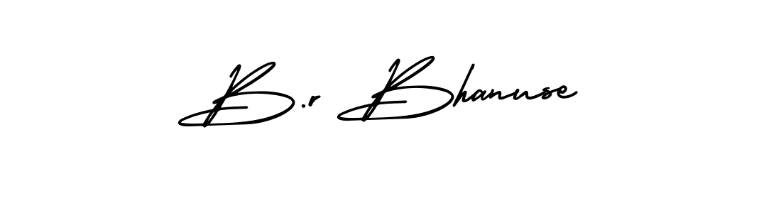 How to make B.r Bhanuse name signature. Use AmerikaSignatureDemo-Regular style for creating short signs online. This is the latest handwritten sign. B.r Bhanuse signature style 3 images and pictures png