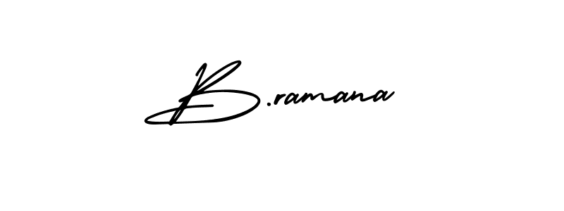 Create a beautiful signature design for name B.ramana. With this signature (AmerikaSignatureDemo-Regular) fonts, you can make a handwritten signature for free. B.ramana signature style 3 images and pictures png