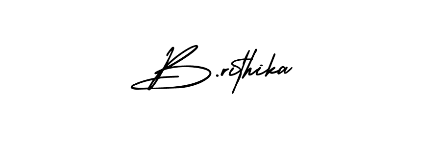 This is the best signature style for the B.rithika name. Also you like these signature font (AmerikaSignatureDemo-Regular). Mix name signature. B.rithika signature style 3 images and pictures png