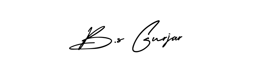 How to make B.s Gurjar name signature. Use AmerikaSignatureDemo-Regular style for creating short signs online. This is the latest handwritten sign. B.s Gurjar signature style 3 images and pictures png