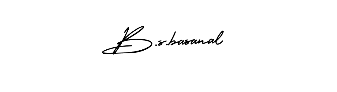 B.s.basanal stylish signature style. Best Handwritten Sign (AmerikaSignatureDemo-Regular) for my name. Handwritten Signature Collection Ideas for my name B.s.basanal. B.s.basanal signature style 3 images and pictures png