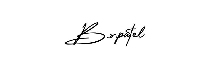 How to make B.s.patel name signature. Use AmerikaSignatureDemo-Regular style for creating short signs online. This is the latest handwritten sign. B.s.patel signature style 3 images and pictures png