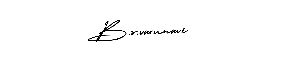 How to Draw B.s.varunavi signature style? AmerikaSignatureDemo-Regular is a latest design signature styles for name B.s.varunavi. B.s.varunavi signature style 3 images and pictures png