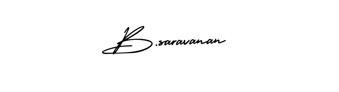 It looks lik you need a new signature style for name B.saravanan. Design unique handwritten (AmerikaSignatureDemo-Regular) signature with our free signature maker in just a few clicks. B.saravanan signature style 3 images and pictures png