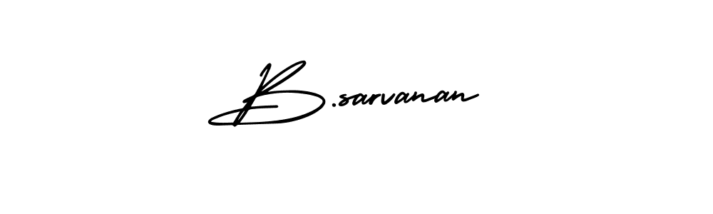 Use a signature maker to create a handwritten signature online. With this signature software, you can design (AmerikaSignatureDemo-Regular) your own signature for name B.sarvanan. B.sarvanan signature style 3 images and pictures png