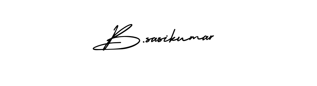 Use a signature maker to create a handwritten signature online. With this signature software, you can design (AmerikaSignatureDemo-Regular) your own signature for name B.sasikumar. B.sasikumar signature style 3 images and pictures png