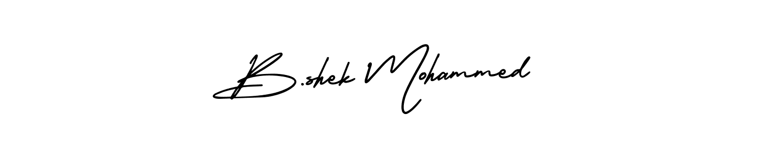 Also You can easily find your signature by using the search form. We will create B.shek Mohammed name handwritten signature images for you free of cost using AmerikaSignatureDemo-Regular sign style. B.shek Mohammed signature style 3 images and pictures png