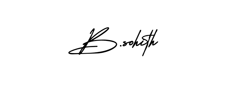 B.sohith stylish signature style. Best Handwritten Sign (AmerikaSignatureDemo-Regular) for my name. Handwritten Signature Collection Ideas for my name B.sohith. B.sohith signature style 3 images and pictures png