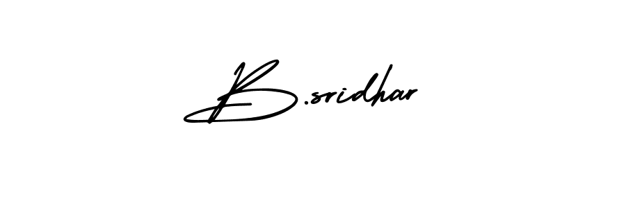 Use a signature maker to create a handwritten signature online. With this signature software, you can design (AmerikaSignatureDemo-Regular) your own signature for name B.sridhar. B.sridhar signature style 3 images and pictures png