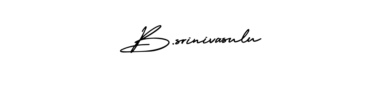 Design your own signature with our free online signature maker. With this signature software, you can create a handwritten (AmerikaSignatureDemo-Regular) signature for name B.srinivasulu. B.srinivasulu signature style 3 images and pictures png