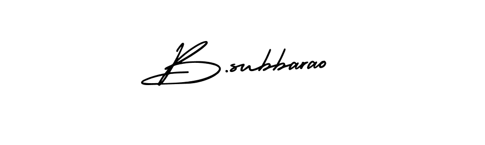 Create a beautiful signature design for name B.subbarao. With this signature (AmerikaSignatureDemo-Regular) fonts, you can make a handwritten signature for free. B.subbarao signature style 3 images and pictures png