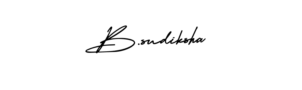 Make a beautiful signature design for name B.sudiksha. With this signature (AmerikaSignatureDemo-Regular) style, you can create a handwritten signature for free. B.sudiksha signature style 3 images and pictures png