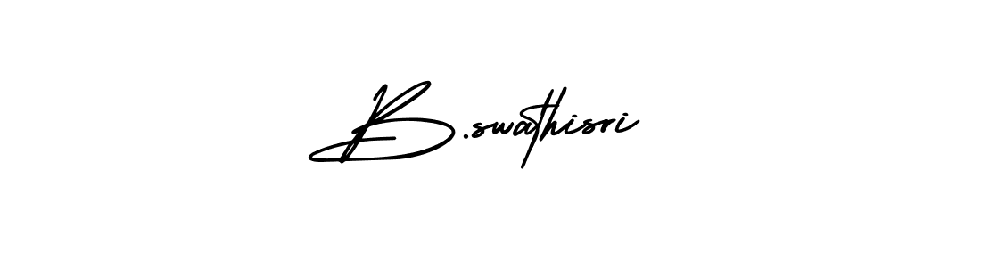 Also You can easily find your signature by using the search form. We will create B.swathisri name handwritten signature images for you free of cost using AmerikaSignatureDemo-Regular sign style. B.swathisri signature style 3 images and pictures png