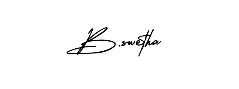 How to Draw B.swetha signature style? AmerikaSignatureDemo-Regular is a latest design signature styles for name B.swetha. B.swetha signature style 3 images and pictures png
