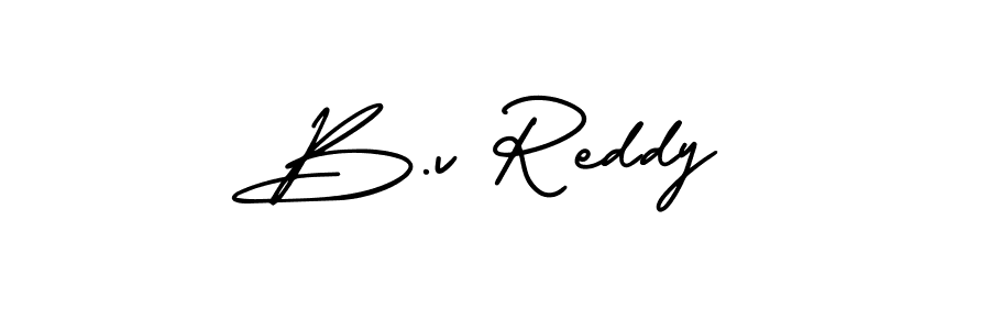 Design your own signature with our free online signature maker. With this signature software, you can create a handwritten (AmerikaSignatureDemo-Regular) signature for name B.v Reddy. B.v Reddy signature style 3 images and pictures png