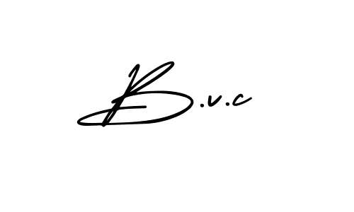 Create a beautiful signature design for name B.v.c. With this signature (AmerikaSignatureDemo-Regular) fonts, you can make a handwritten signature for free. B.v.c signature style 3 images and pictures png