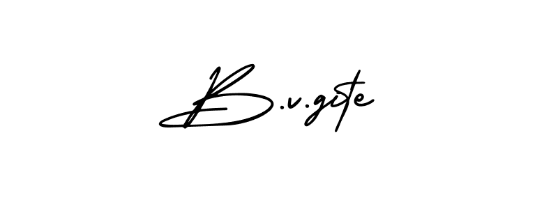 You should practise on your own different ways (AmerikaSignatureDemo-Regular) to write your name (B.v.gite) in signature. don't let someone else do it for you. B.v.gite signature style 3 images and pictures png