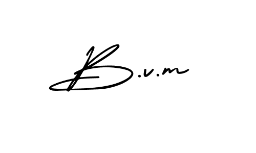 if you are searching for the best signature style for your name B.v.m. so please give up your signature search. here we have designed multiple signature styles  using AmerikaSignatureDemo-Regular. B.v.m signature style 3 images and pictures png