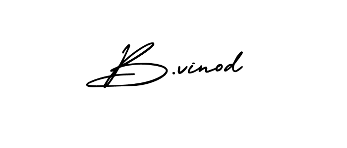 How to make B.vinod signature? AmerikaSignatureDemo-Regular is a professional autograph style. Create handwritten signature for B.vinod name. B.vinod signature style 3 images and pictures png