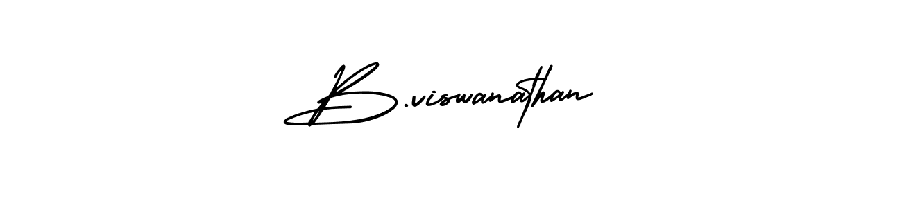 How to make B.viswanathan name signature. Use AmerikaSignatureDemo-Regular style for creating short signs online. This is the latest handwritten sign. B.viswanathan signature style 3 images and pictures png