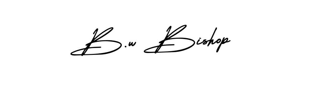 B.w Bishop stylish signature style. Best Handwritten Sign (AmerikaSignatureDemo-Regular) for my name. Handwritten Signature Collection Ideas for my name B.w Bishop. B.w Bishop signature style 3 images and pictures png