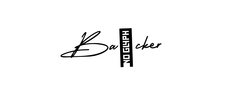 AmerikaSignatureDemo-Regular is a professional signature style that is perfect for those who want to add a touch of class to their signature. It is also a great choice for those who want to make their signature more unique. Get Baäcker name to fancy signature for free. Baäcker signature style 3 images and pictures png