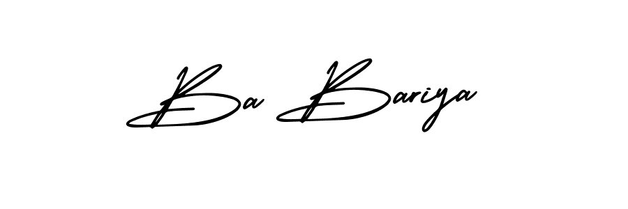 Use a signature maker to create a handwritten signature online. With this signature software, you can design (AmerikaSignatureDemo-Regular) your own signature for name Ba Bariya. Ba Bariya signature style 3 images and pictures png