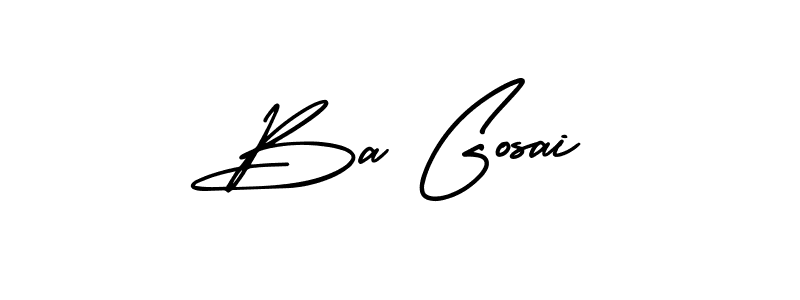How to make Ba Gosai name signature. Use AmerikaSignatureDemo-Regular style for creating short signs online. This is the latest handwritten sign. Ba Gosai signature style 3 images and pictures png
