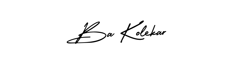 Create a beautiful signature design for name Ba Kolekar. With this signature (AmerikaSignatureDemo-Regular) fonts, you can make a handwritten signature for free. Ba Kolekar signature style 3 images and pictures png