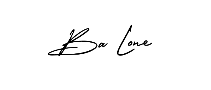 You should practise on your own different ways (AmerikaSignatureDemo-Regular) to write your name (Ba Lone) in signature. don't let someone else do it for you. Ba Lone signature style 3 images and pictures png