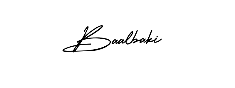 The best way (AmerikaSignatureDemo-Regular) to make a short signature is to pick only two or three words in your name. The name Baalbaki include a total of six letters. For converting this name. Baalbaki signature style 3 images and pictures png