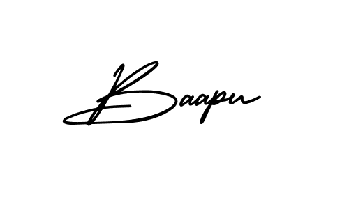 You should practise on your own different ways (AmerikaSignatureDemo-Regular) to write your name (Baapu) in signature. don't let someone else do it for you. Baapu signature style 3 images and pictures png