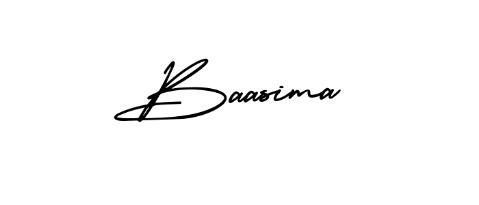 Make a beautiful signature design for name Baasima. With this signature (AmerikaSignatureDemo-Regular) style, you can create a handwritten signature for free. Baasima signature style 3 images and pictures png
