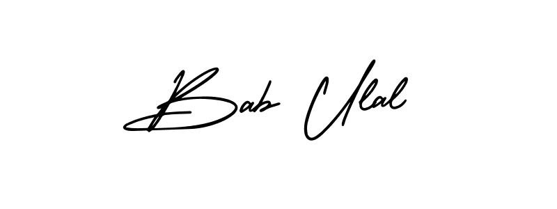 Design your own signature with our free online signature maker. With this signature software, you can create a handwritten (AmerikaSignatureDemo-Regular) signature for name Bab Ulal. Bab Ulal signature style 3 images and pictures png