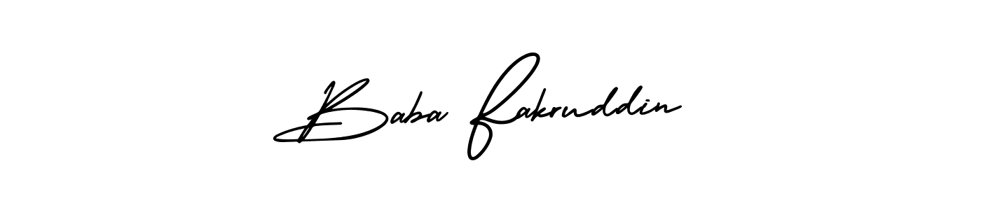 Use a signature maker to create a handwritten signature online. With this signature software, you can design (AmerikaSignatureDemo-Regular) your own signature for name Baba Fakruddin. Baba Fakruddin signature style 3 images and pictures png