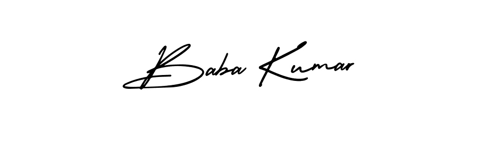 The best way (AmerikaSignatureDemo-Regular) to make a short signature is to pick only two or three words in your name. The name Baba Kumar include a total of six letters. For converting this name. Baba Kumar signature style 3 images and pictures png