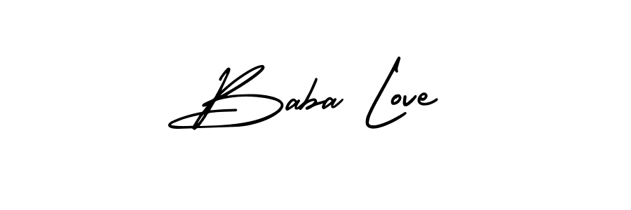 How to make Baba Love name signature. Use AmerikaSignatureDemo-Regular style for creating short signs online. This is the latest handwritten sign. Baba Love signature style 3 images and pictures png
